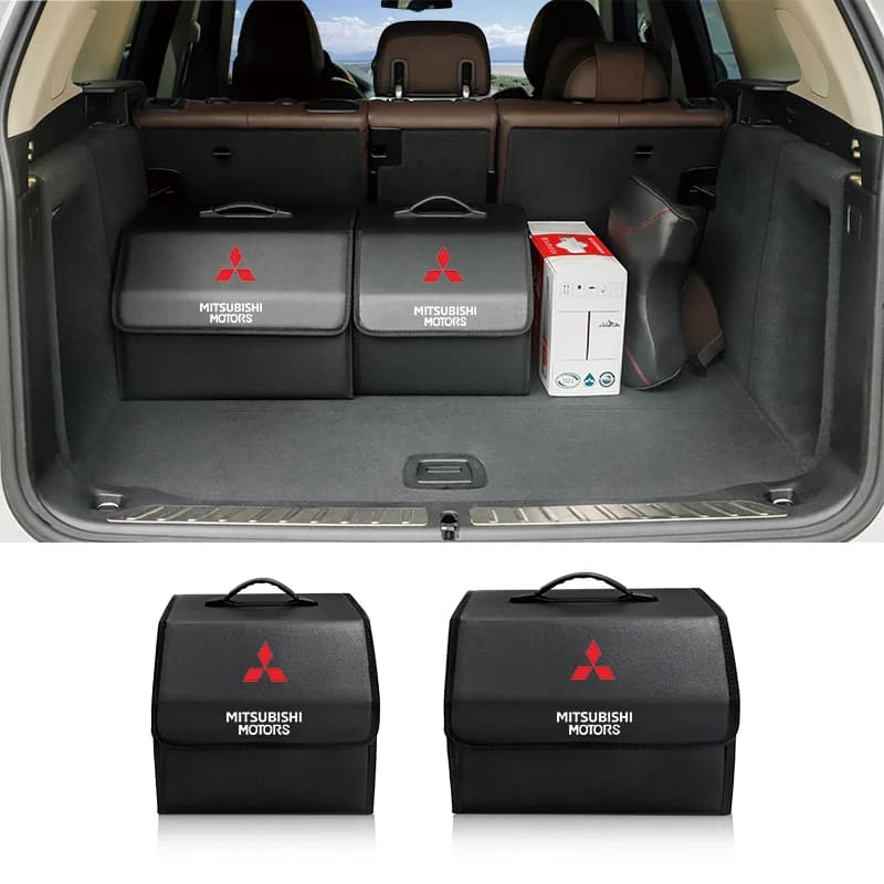 Car Bags for Leather Bag, Foldable Camping Box for Mitsubishi L200 ASX Pajero Lancerex Evo Mirage Attrage Eclipse Cross