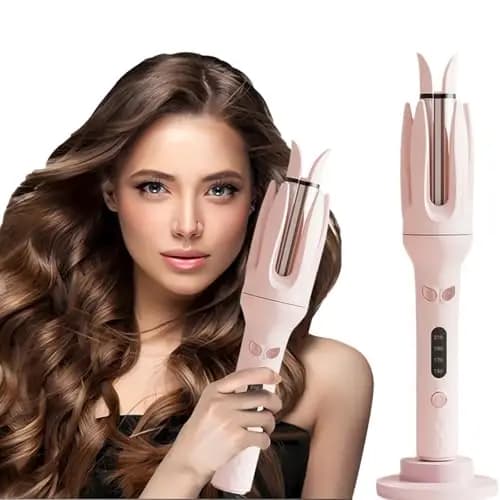 28mm Automatic Curling Iron 4 Temperature Levels Rotating Curling Iron Anti-Tangle Rotating Curling Wand for Hair Styling