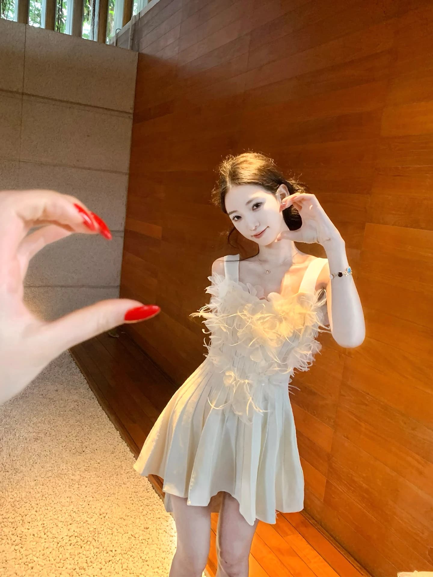 Romantic Atmosphere Quilting Lace Trim Slimming Waist Dress Women's Fashion Commute Style Spring Summer Dress