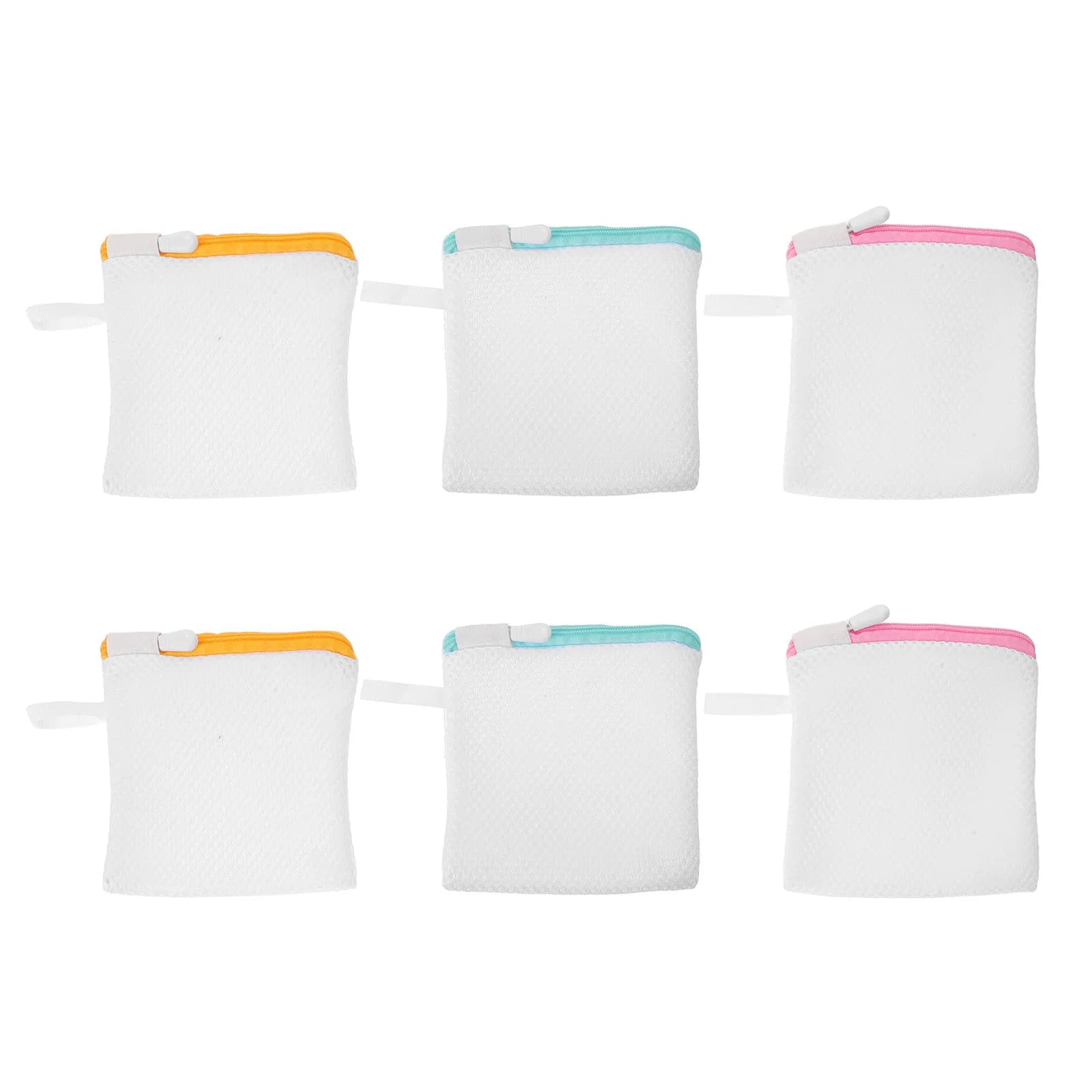 Set of 6 Bags for Rent on the Net with Hinge, 5.50x4.72, for Washing Machine, for Clothes, Socks, Lingerie and Linen Intima
