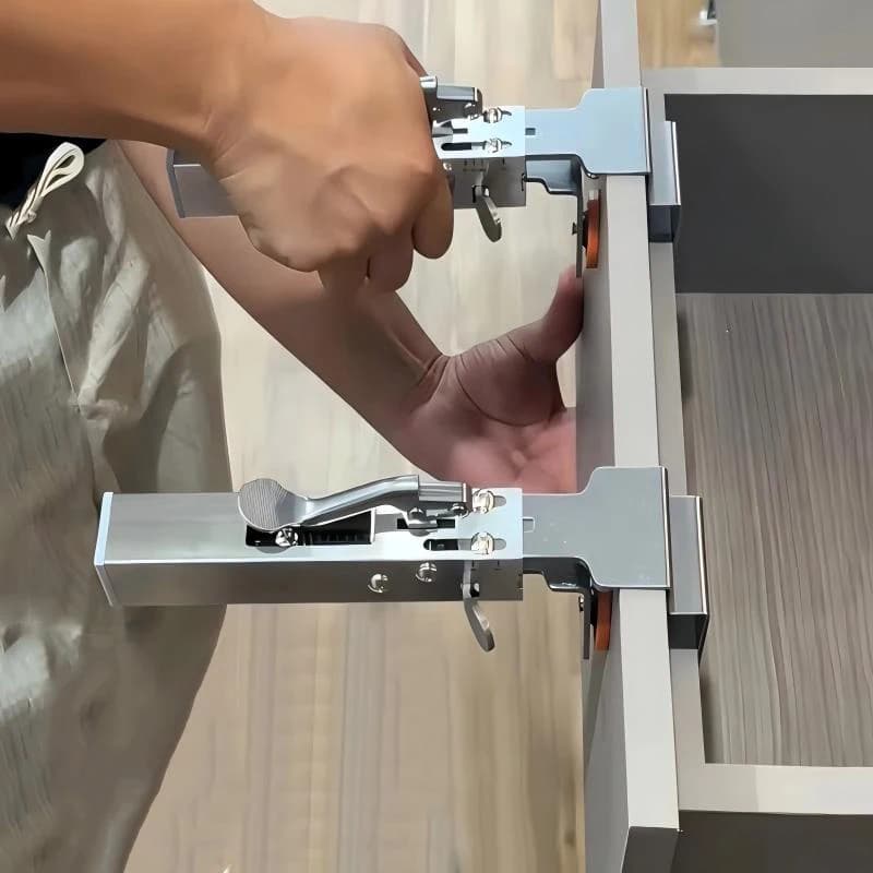 Morsetto per cassetto a pressione rapida, pannello telescopico regolabile per la lavorazione del legno Pannello di installazione speciale Supporto per morsetto fisso ausiliario