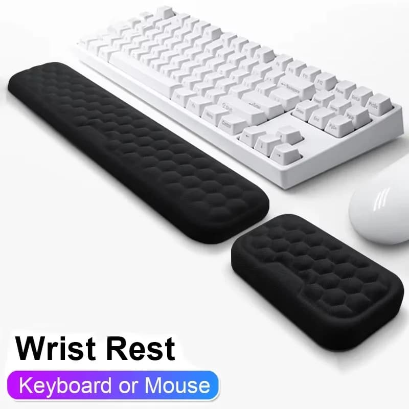 Tappetino ergonomico per mouse e tastiera con poggiapolsi in memory foam per computer, laptop e PC