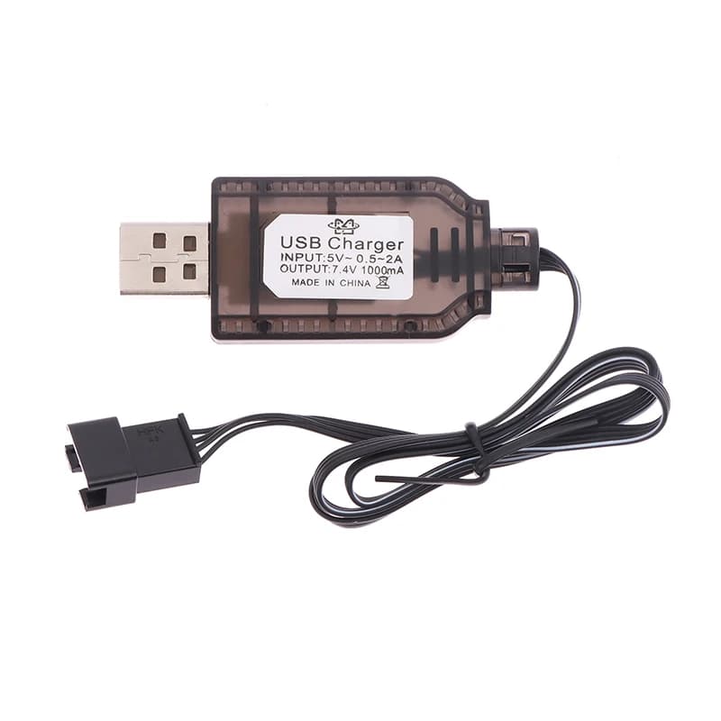 Adattatore di ricarica inversa per batteria agli ioni di litio SM4P da 7,4 V, caricabatterie USB per escavatore E561 per auto giocattolo elettriche