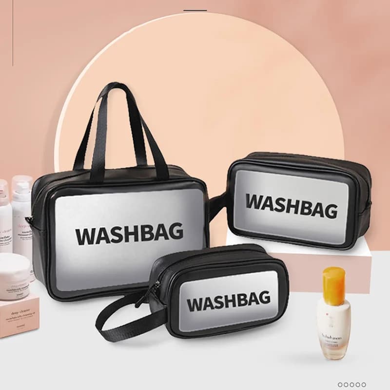 Portable Travel Wash Bag Transparent Waterproof Makeup Storage Pouch Large Capacity Cosmetic Organizer Beauty Women Case