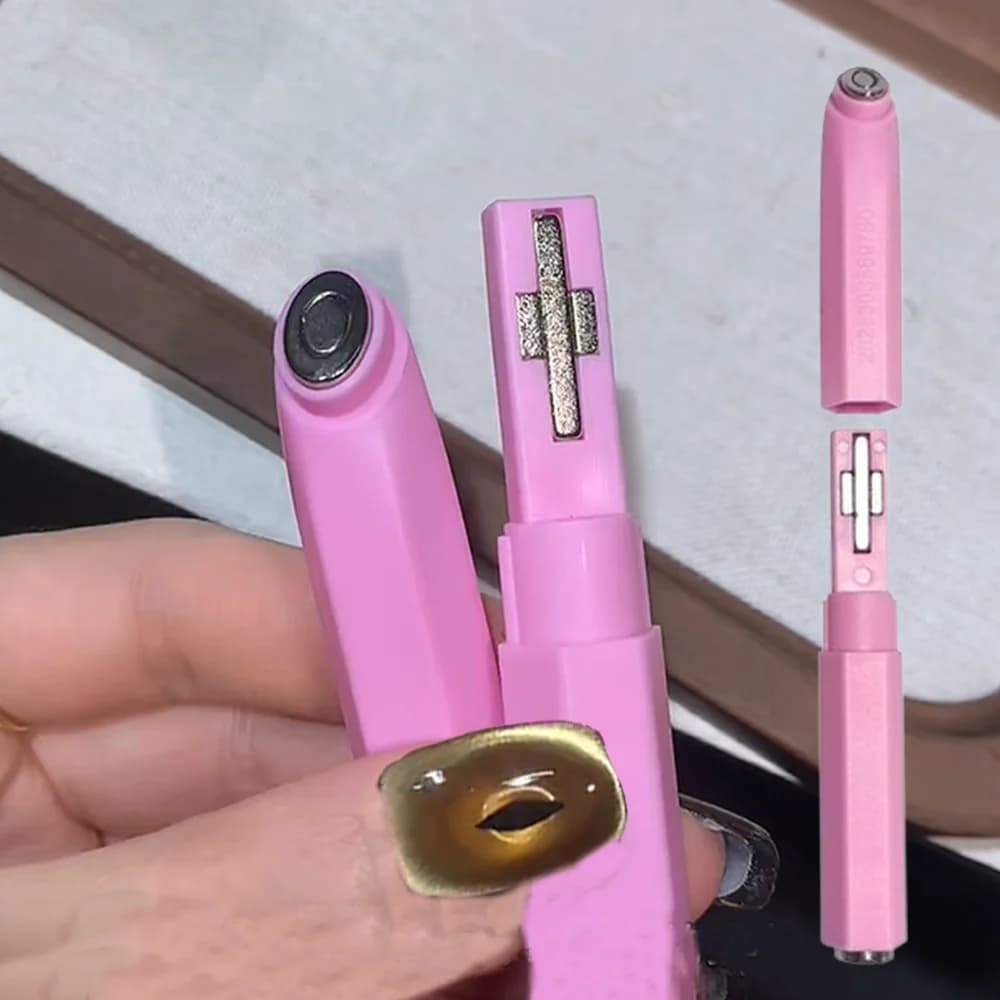 1Pc 3-in-1 a forma di anello per unghie di gatto bastone magnetico fai da te 3D foro nero farfalla effetto occhio di gatto penna magnetica smalto gel strumenti per manicure