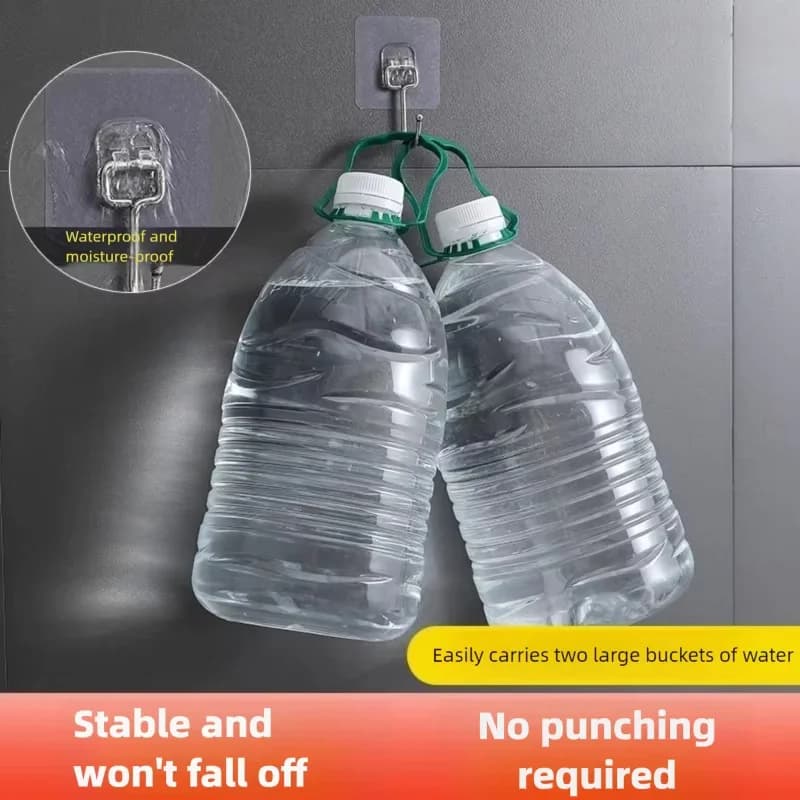 No Trace Non‑Punching Self Adhesive Hooks 5/10pcs Strong Sticky Wall Hanging Holder for Kitchen Bathroom Towel & Bag Storage