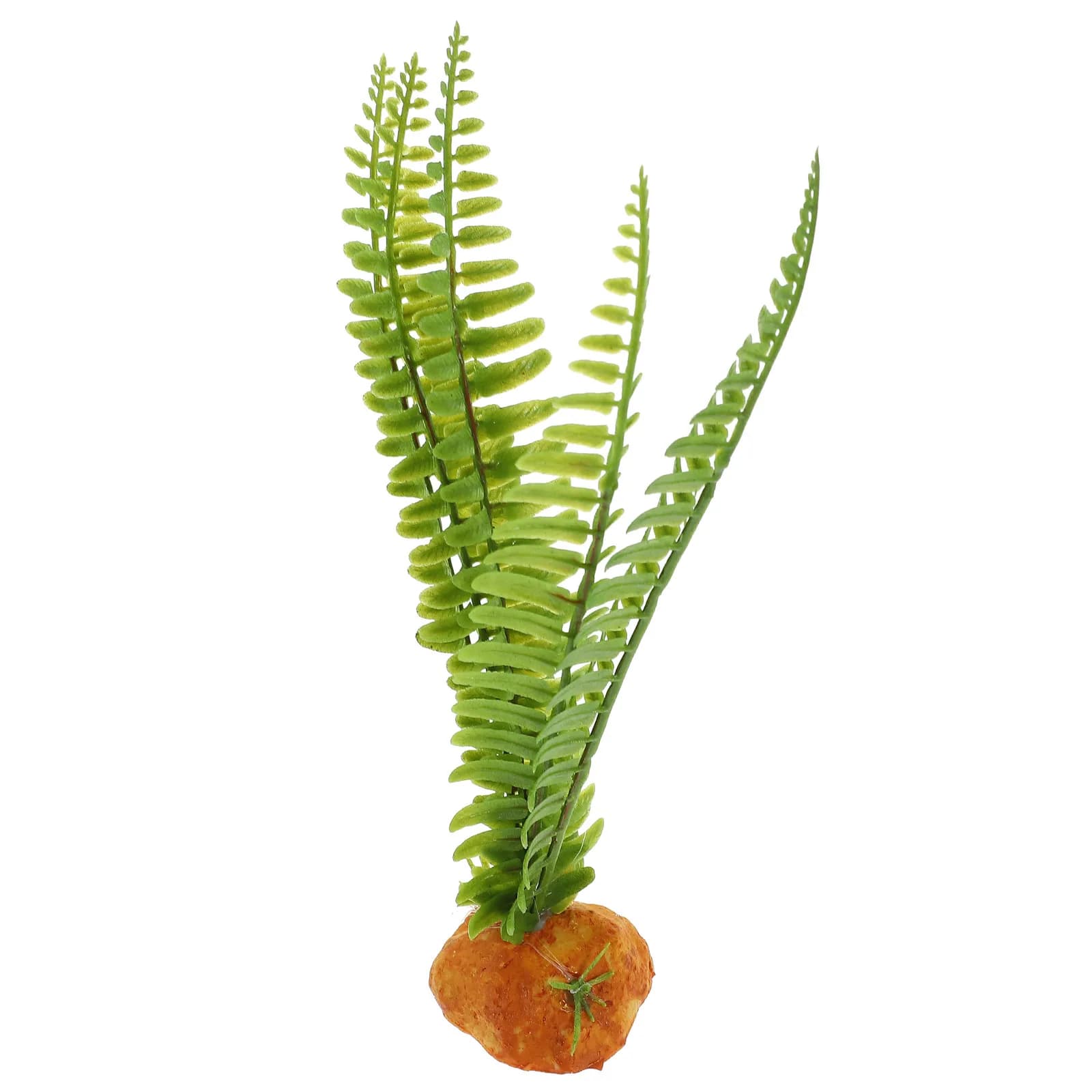 Decoration for Terrarium of Reptiles, Artificial Plant, Fin Green Foil, Realistic Simulation, Accessories for Terrarium of Reptiles and Lizards