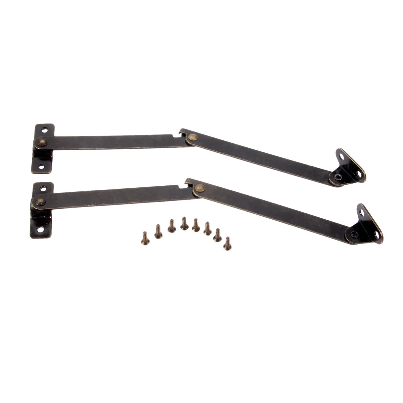 2 Pezzi Cerniere di Supporto per Coperchi per Ante di Armadi da Cucina in Legno, Cerniere Decorative con Viti, Ferramenta per la Casa, Bronzo Antico 108*11mm