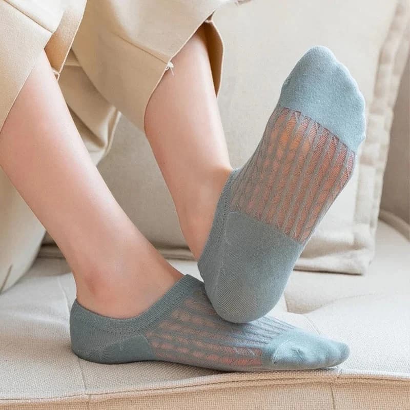 1-20 pairs of short invisible woman summer socks No Show fashion lace breathable silicone anti-slip female cotton boat socks