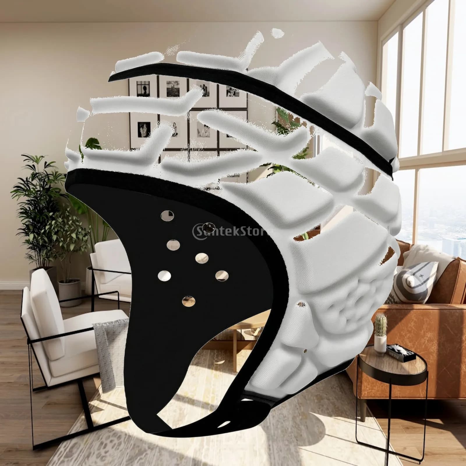 Youth Adjustable Soft Headgear Foam Padded Helmet for Soccer Football Rugby Skiing Roller Sports Safety