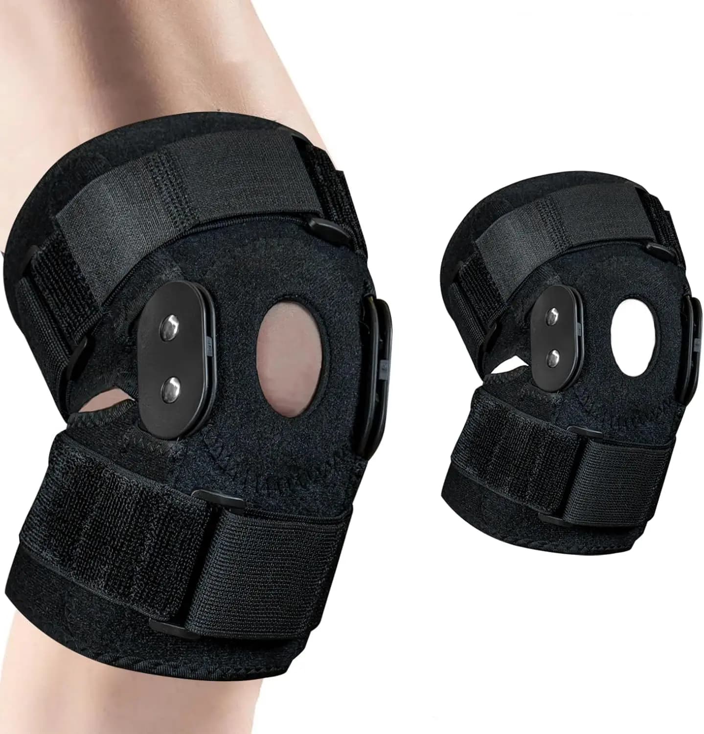 Ginocchiera stabilizzatrice con imbottitura in gel - Sollievo per dolori articolari, lesioni sportive, artrite - Uomini e donne (supporto ACL/MCL)