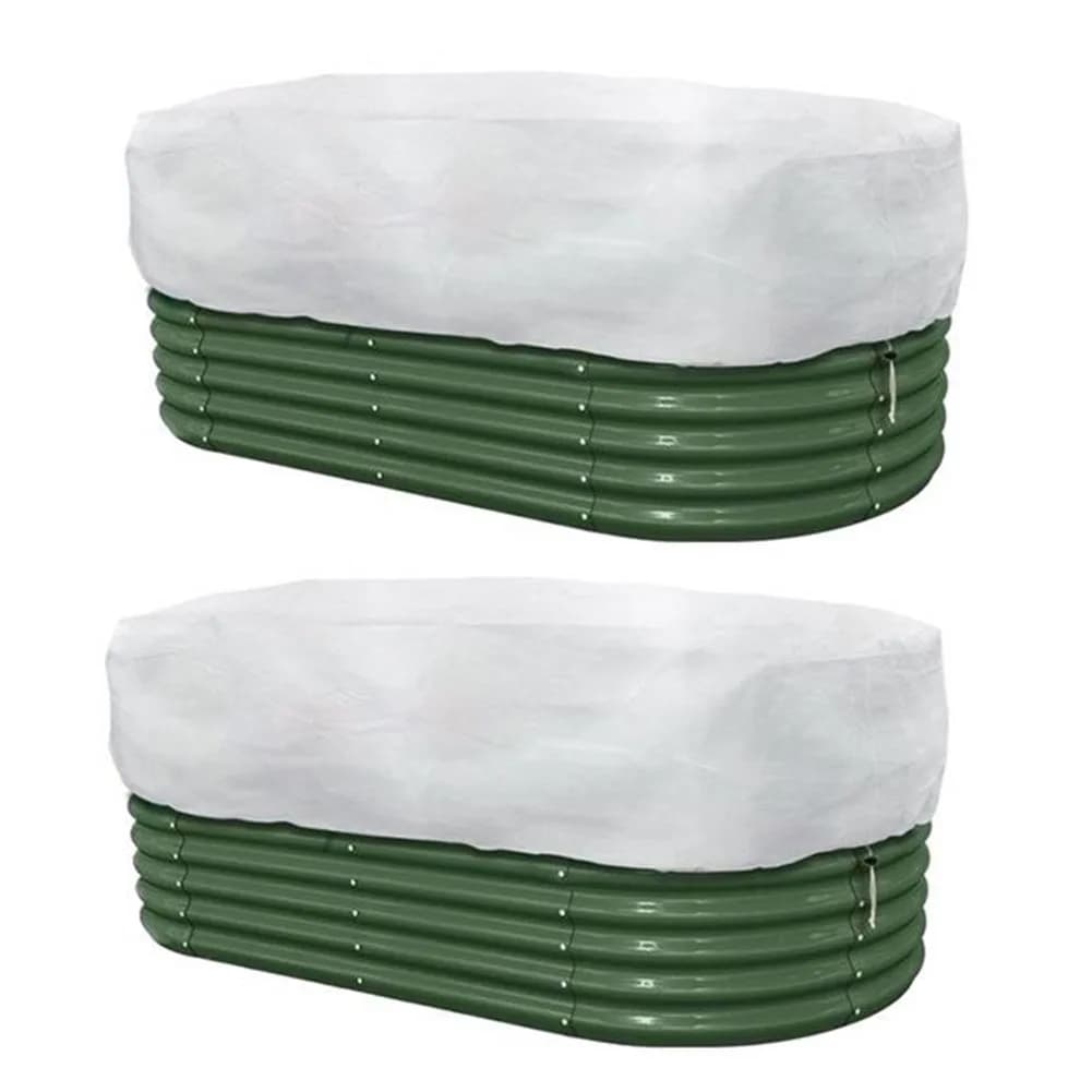 Coperture per la protezione delle piante, set da 2 per l'inverno, con coulisse regolabile, adatte per vasi 126x61x50cm, realizzate in robusto tessuto non tessuto.