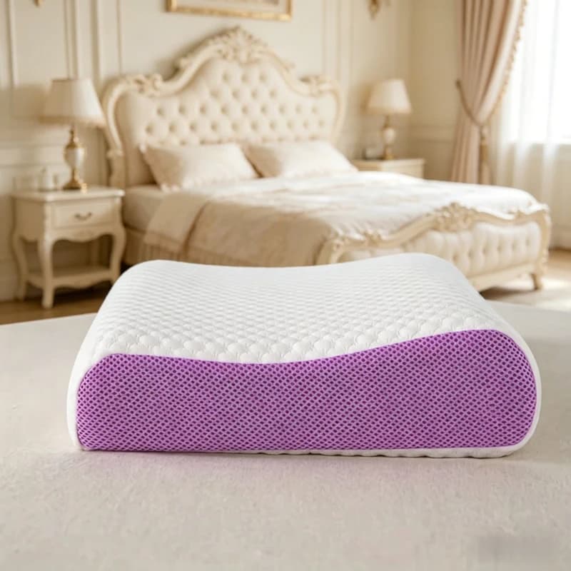 Cuscino in Pectina Ventilato con Strato d'Aria, Cuscino in TPE Lavabile in Acqua, Cuscino Ergonomico a Pressione Zero per il Collo, per Camera da Letto Adulti