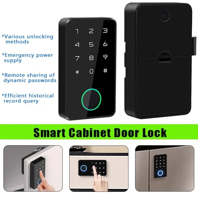 BluetoothTuya Smart Life Cassetto Armadietto a induzione Blocco impronte digitali Blocco scheda RFID Guardaroba Mobili Hotel Sauna Armadietto Serratura
