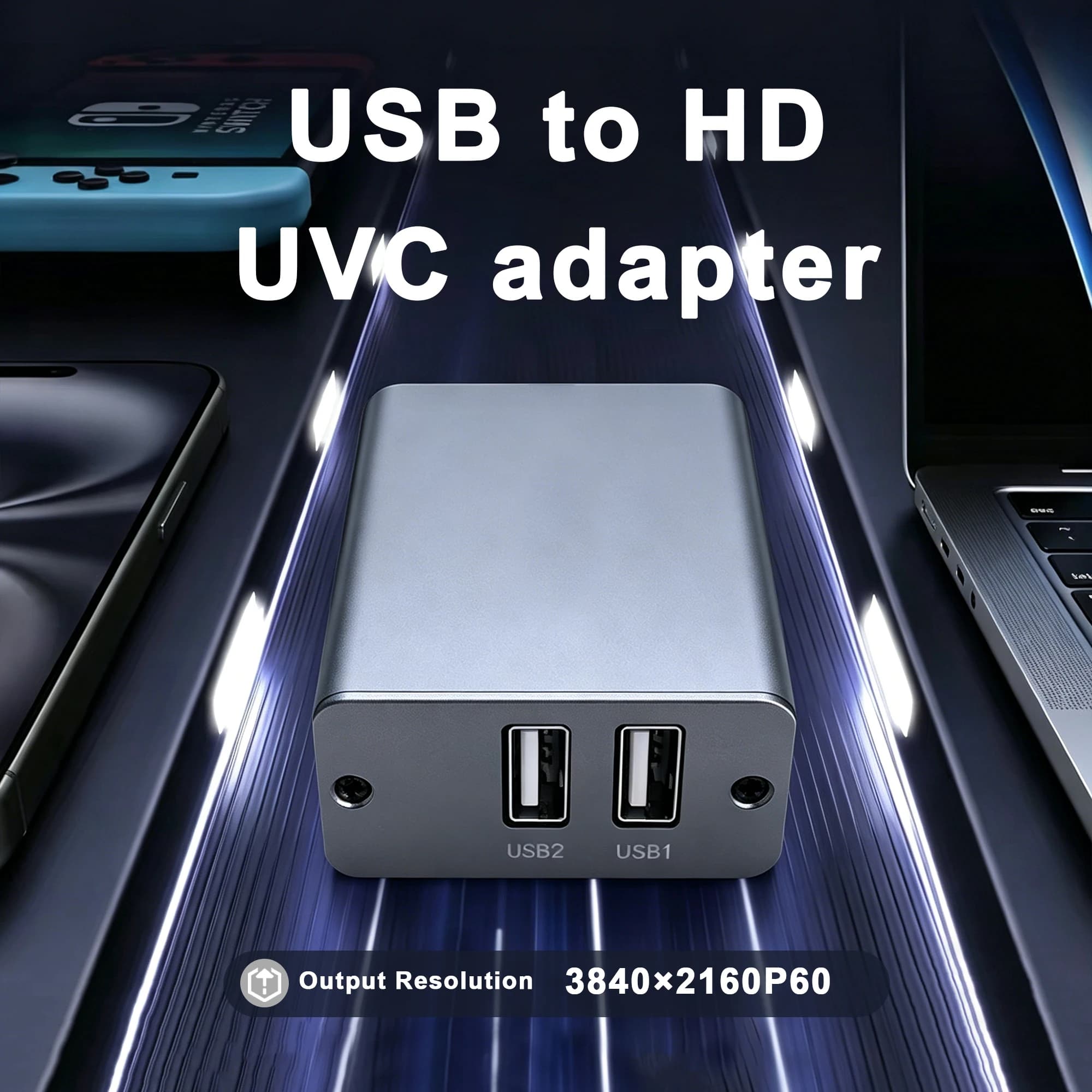 Camcorder USB to Hdmi UVC Action4 Action5 Pocket3 to Hdmi Image Transmission Capture Card Live Sports