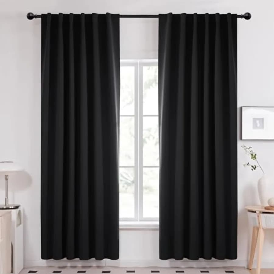 out Curtains 84 Inch Long, out Curtains for Bedroom - 2 Panels, 5284 ch, Room Darkeng Curtas for Livg Room, Back Tab and Rod Po