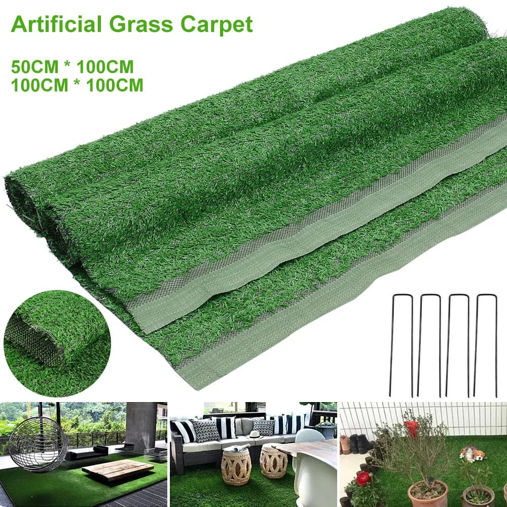 50 cm/100 cm Erba Zerbino Verde Muschio Artificiale Prati Giardino Turf Tappeti Falso Sod Pianta Artificiale FAI DA TE Paesaggio di Nozze Complementi Arredo Casa