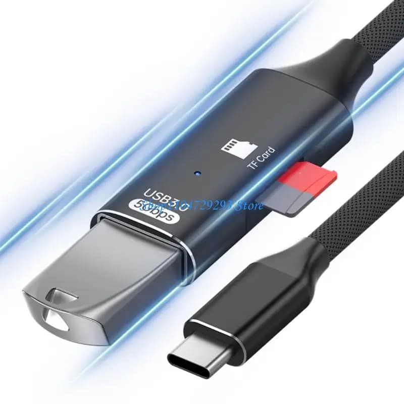 Y2GD Convertitore OTG da USB C a USB 3 0 a doppia porta con slot per schede Hub USB C portatili in alluminio per dispositivi
