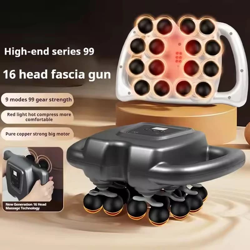 Pistola for Band 8 Heads Massage Gun Muscle Relaxation Massage Relief Body Collar Rob Cervical spine massage instrument