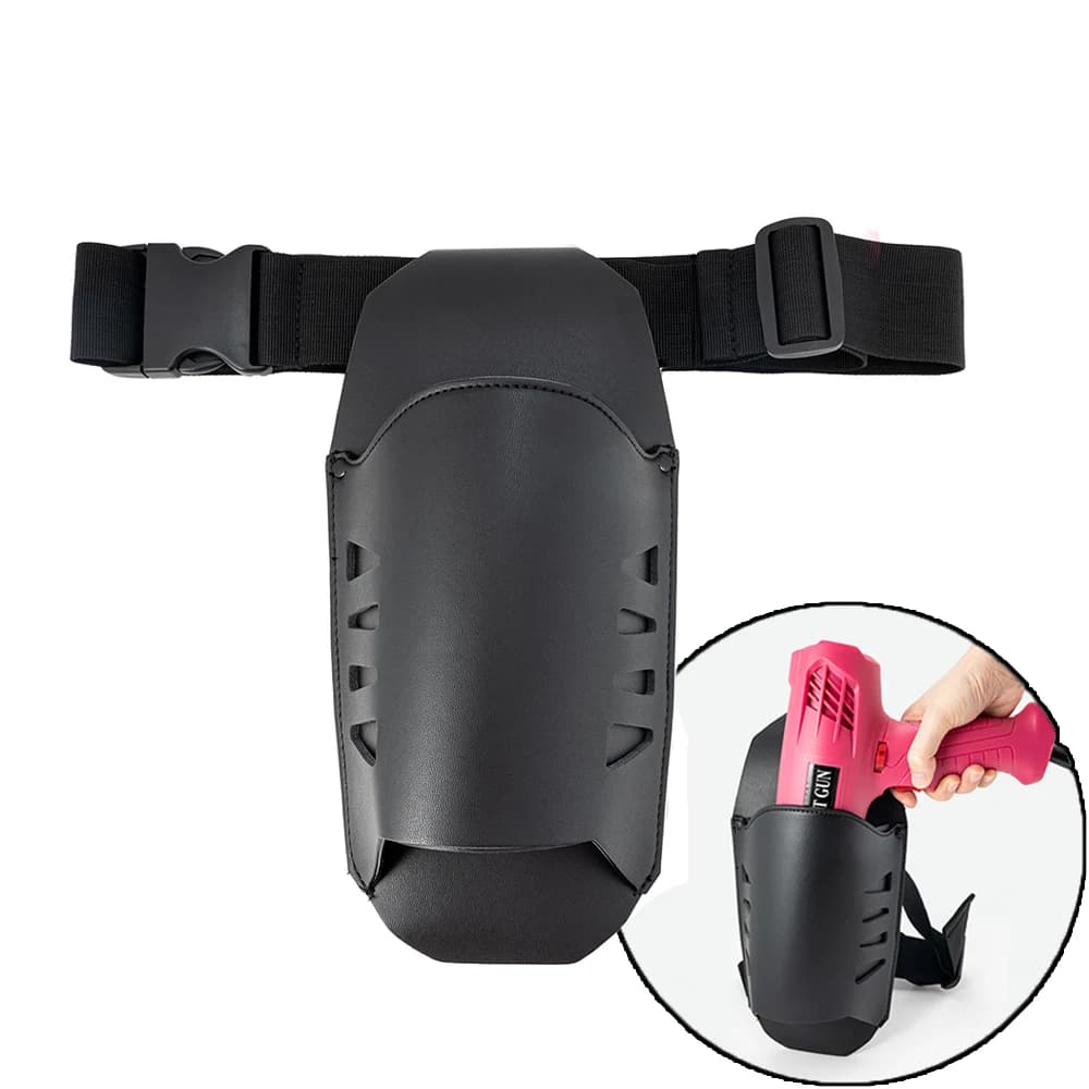 EHDIS Porta pistola termica in ecopelle Custodia da trasporto resistente al calore per avvolgimento di pellicole per auto Pistola ad aria calda Borsa per attrezzi portatile per cintura in vita