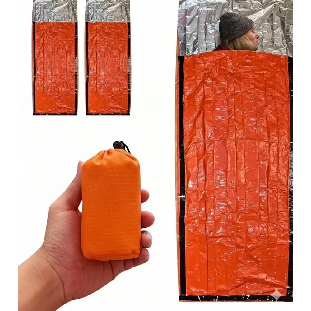 Sleeping Bags 2 Pack Portable Emergency Blanket Survival Gear