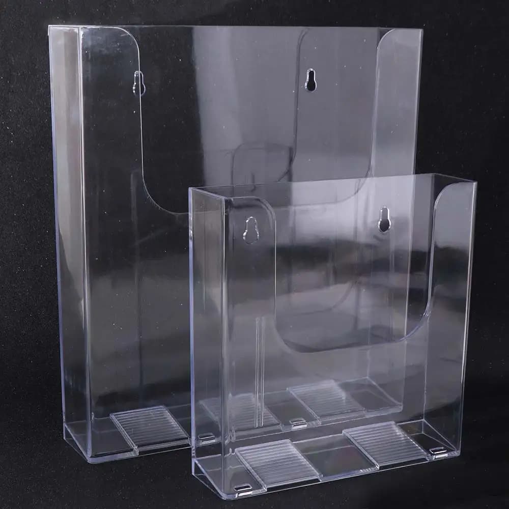 Organizzatore da Parete A4/A5 Trasparente a Singolo Strato in Acrilico, Porta Documenti e Cartelle in Plastica