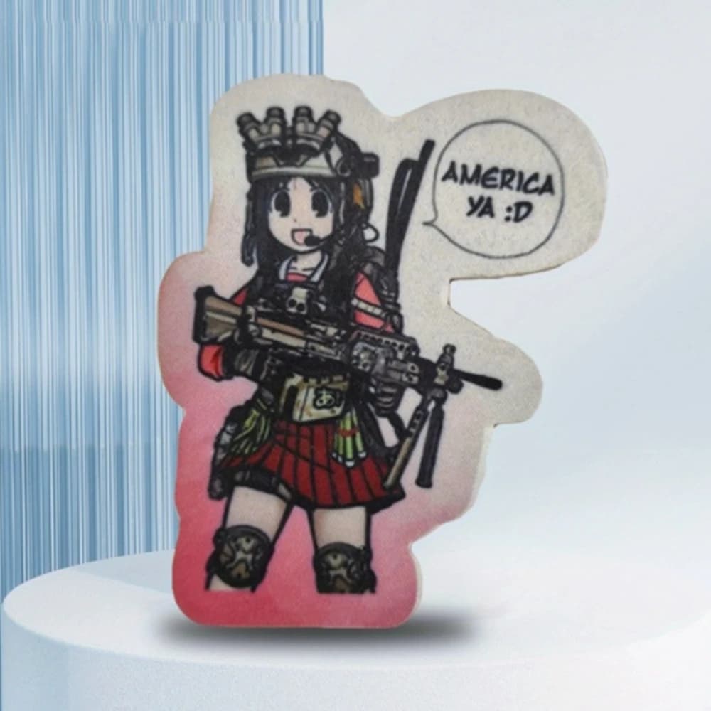 Patch Tattico Stampato Anime Morale con Velcro AMERICA YA :D per Abbigliamento, Zaino Militare, Adesivo per Attrezzatura Outdoor