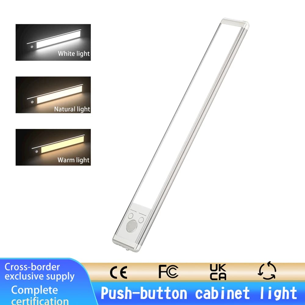 1pc Wireless Rechargeable LED Motion Sensor Cabinet Light - for Closet, Kitchen, Wardrobe, Stairs -Type-C Charging Light Bar