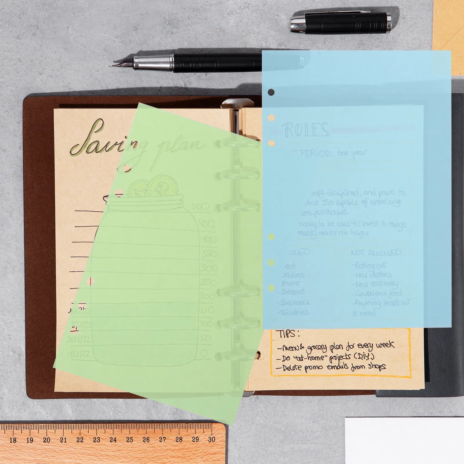 3 Units Detachable Notebook Refill Paper Premium Smooth Lined Loose-Leaf Insert for Planner Binder Diary Report Memo Pad Filler