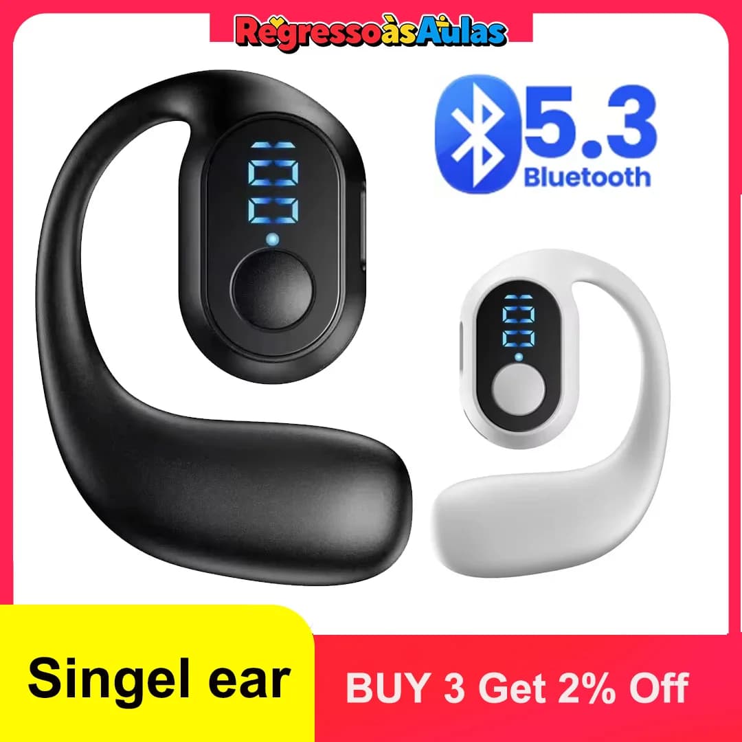 Cuffia senza fili Bluetooth 5.4 con gancio per l'orecchio TWS HiFiAuricolare stereo con riduzione del rumore Auricolare impermeabile per Huawi /Xiaomi