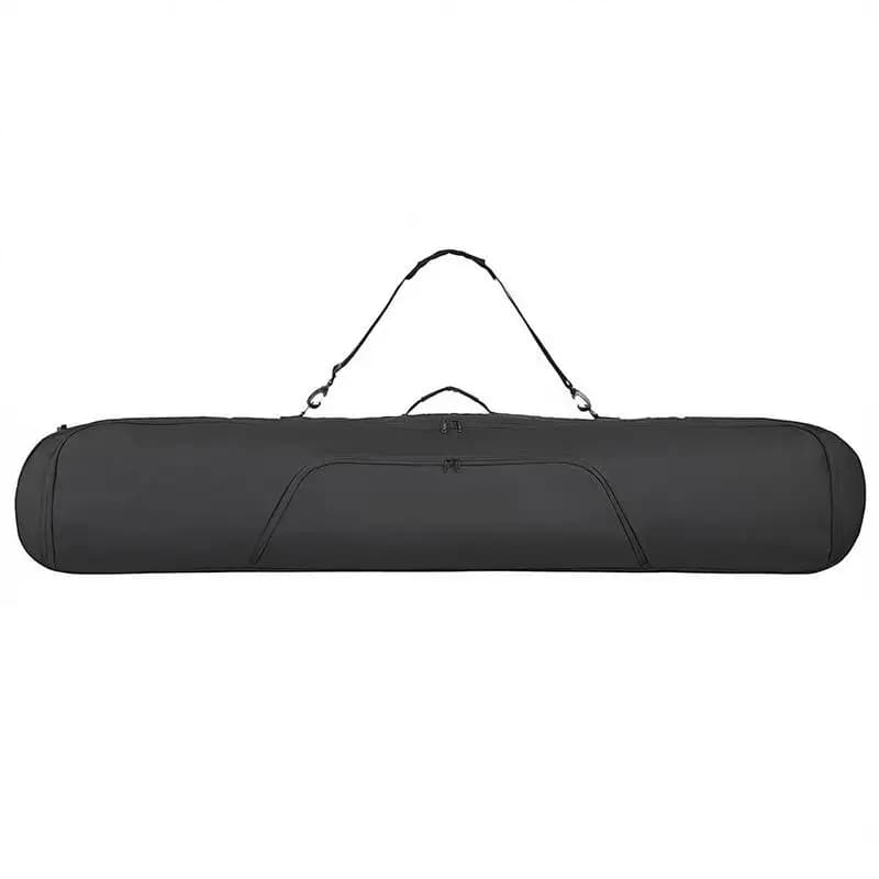 Porta snowboard 65 pollici/165 cm per viaggi aerei, sport invernali, stazioni sciistiche, protezione imbottita, tessuto Oxford 600D, cinghie interne regolabili, adatto per bastoncini, occhiali, guanti, casco, scarponi, nero
