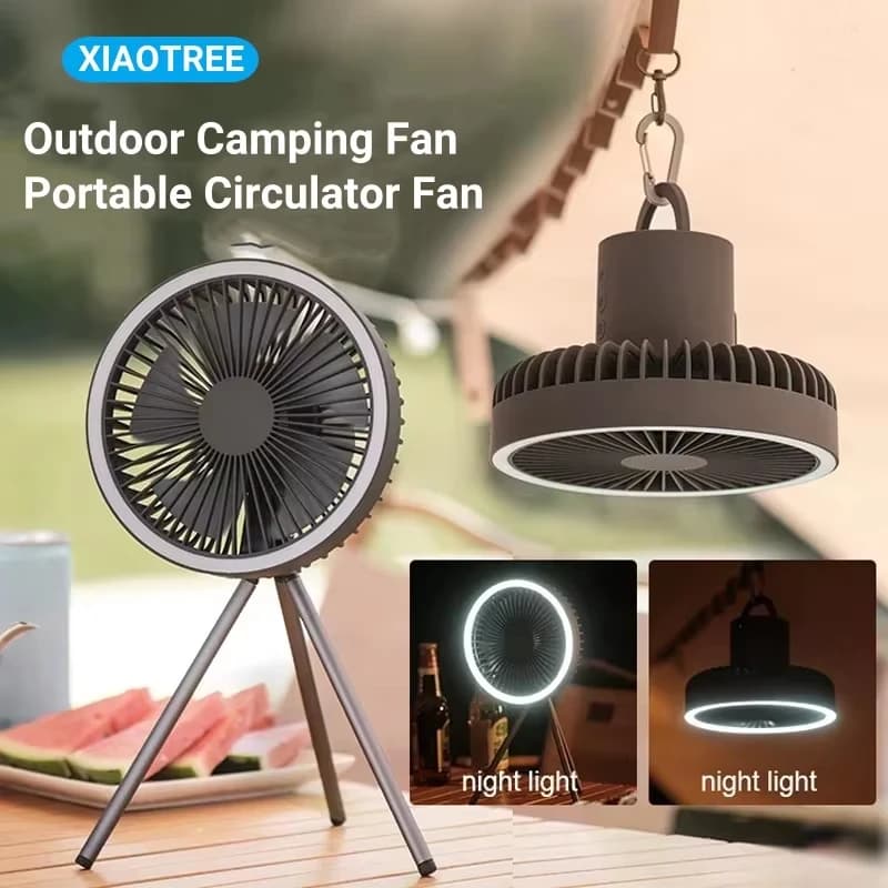 Ventilatore da campeggio 1/2PC 10000mAh ventilatore elettrico da soffitto portatile ricaricabile da tavolo con illuminazione a LED Power Bank