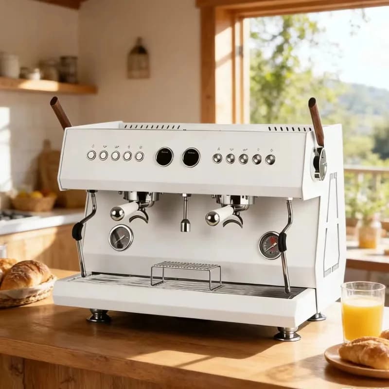 Commercial Semi-Automatic Espresso Coffee Machine 2-Group Multi-Boiler Professional Barista Maker for Cafes and Hotels
