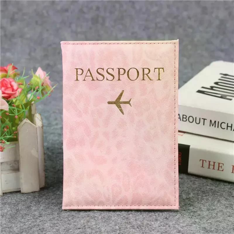 PU Leather Passport Cover For Men & Women Organizer - Protective Card Holder ID Document Covers Travel Passport Case 1PC