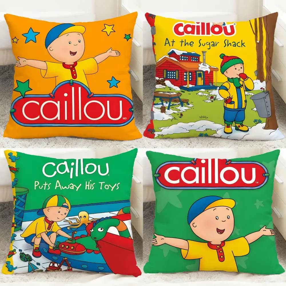 Caillou Classic Cartoon Cushion Lining, comfortable reversible cushion lining, ideal for car, sofa, bedroom and more