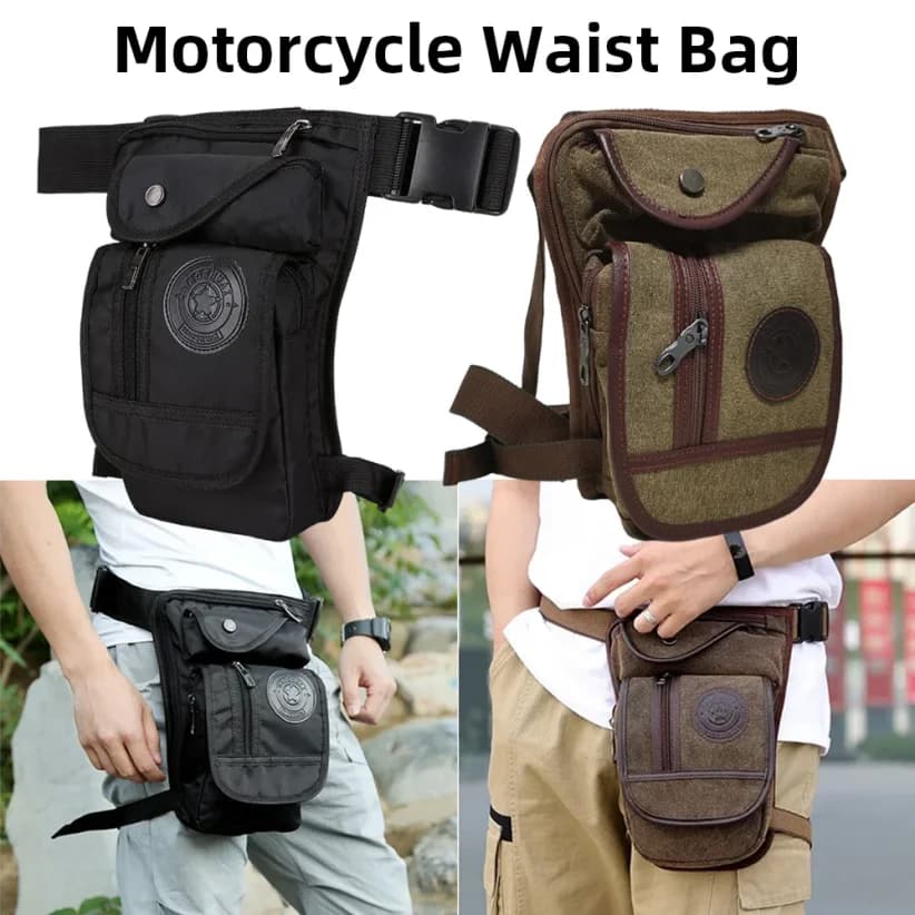 Men's Drop Leg Bag Military Motorcycle Multi-purpose Messenger Cross Body Shoulder Bags Belt Hip Bum Waist Fanny Pack