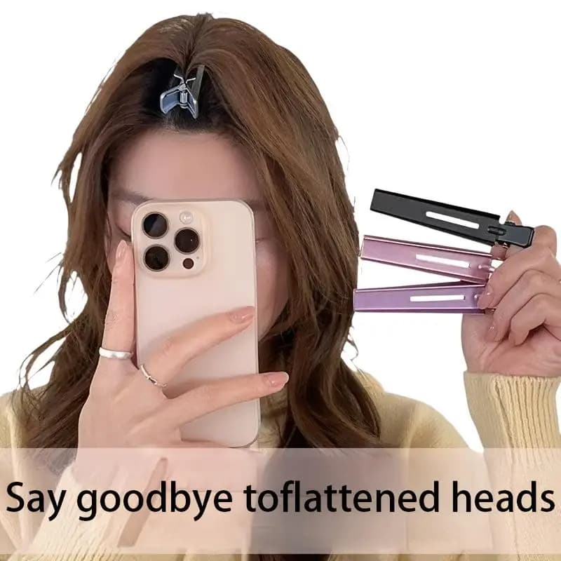 【L】Pro Aluminum Hairdressing Duckbill Clip Long Mouth Hairdressing Tool Hair Salon Partitioning Clip Styling Hair Accessory