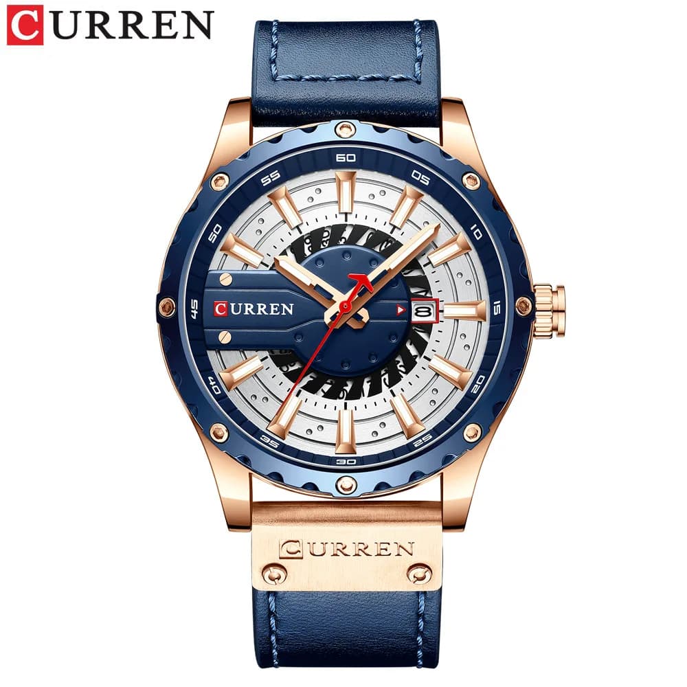 Curren 8374 Men's watch with waterproof quartz light belt Business Calendar Luxury men's watch Relógios Masculino Расы