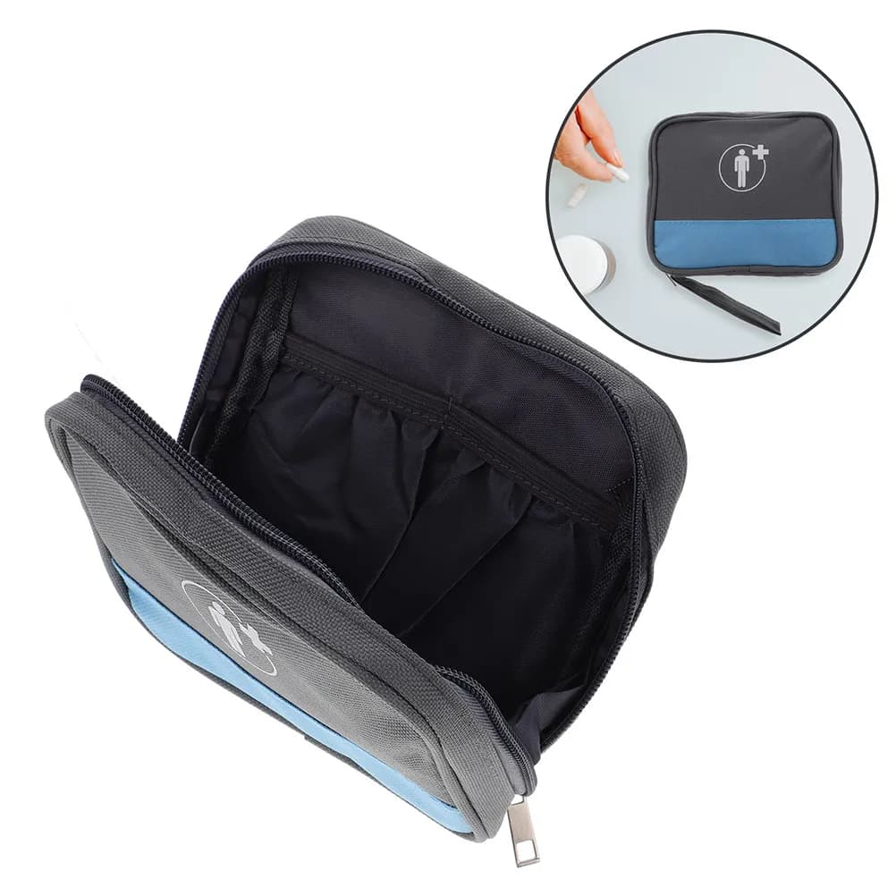 Kit di emergenza da 2 pezzi, borsa portatile per il pronto soccorso, organizer multistrato, contenitore per medicinali da viaggio, impermeabile, di grande capacità