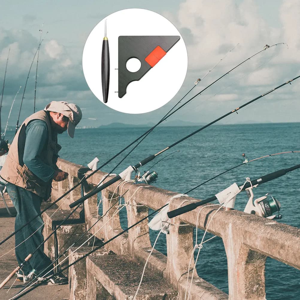Set di Attrezzi da Pesca con Righello e Strumento per Legare Nodi, Gamma da 0,25cm a 6,5cm, Leggero e Portatile, Dispositivo per Legare Nodi