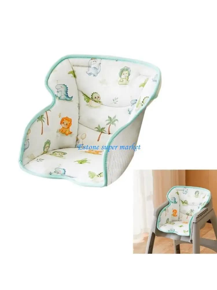 090B Cuscino per tappetino per seggiolone con motivo a cartoni animati Design lavabile antiscivolo per fissaggio e senza