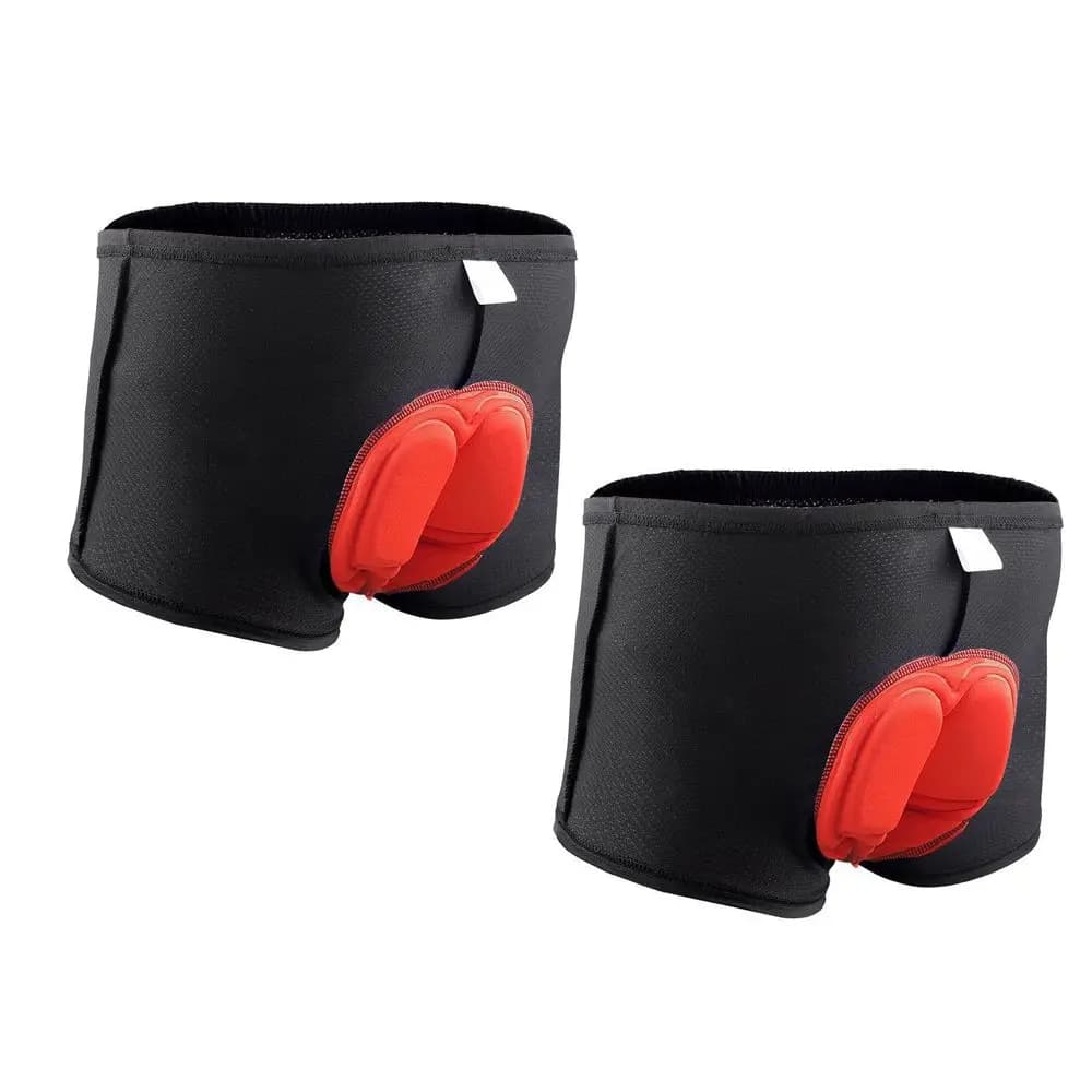 2 pieces of durable cycling underwear with 3D padding, breathable cycling shorts with shock absorption, black cycling pants, outdoor cycling
