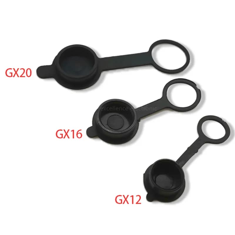2/5/10pcs GX12 GX16 GX20 Circular aviation socket Rubber protective cover Welding cable connectors Waterproof dust cap
