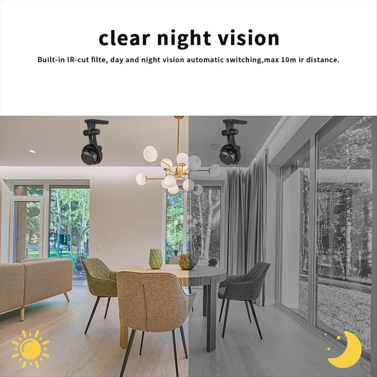 DTC5 1080P HD Mini Wifi Wireless Smart Camera Indoor Security Surveillance Camera Night Vision Camcorder Audio Video Recorder
