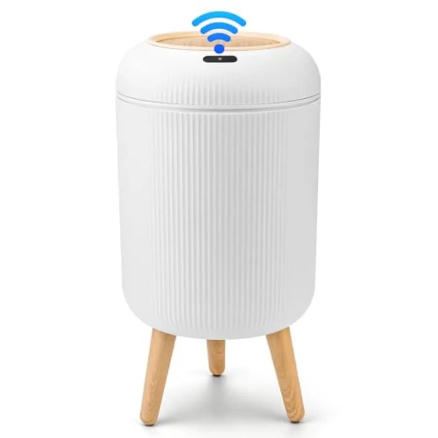 Cestino Intelligente con Sensore, Comodo e Igienico, Facile da Usare, Cestino Impermeabile con Sensore Tecnologico, Cestino in Plastica per K