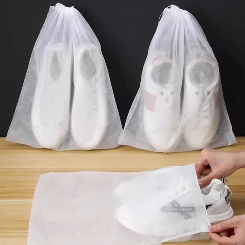 10/30/50Pcs Breathable Dust Covers Non-Woven Dustproof Drawstring Clear Storage Bag Travel Pouch Shoe Bags Drying Shoes Protect