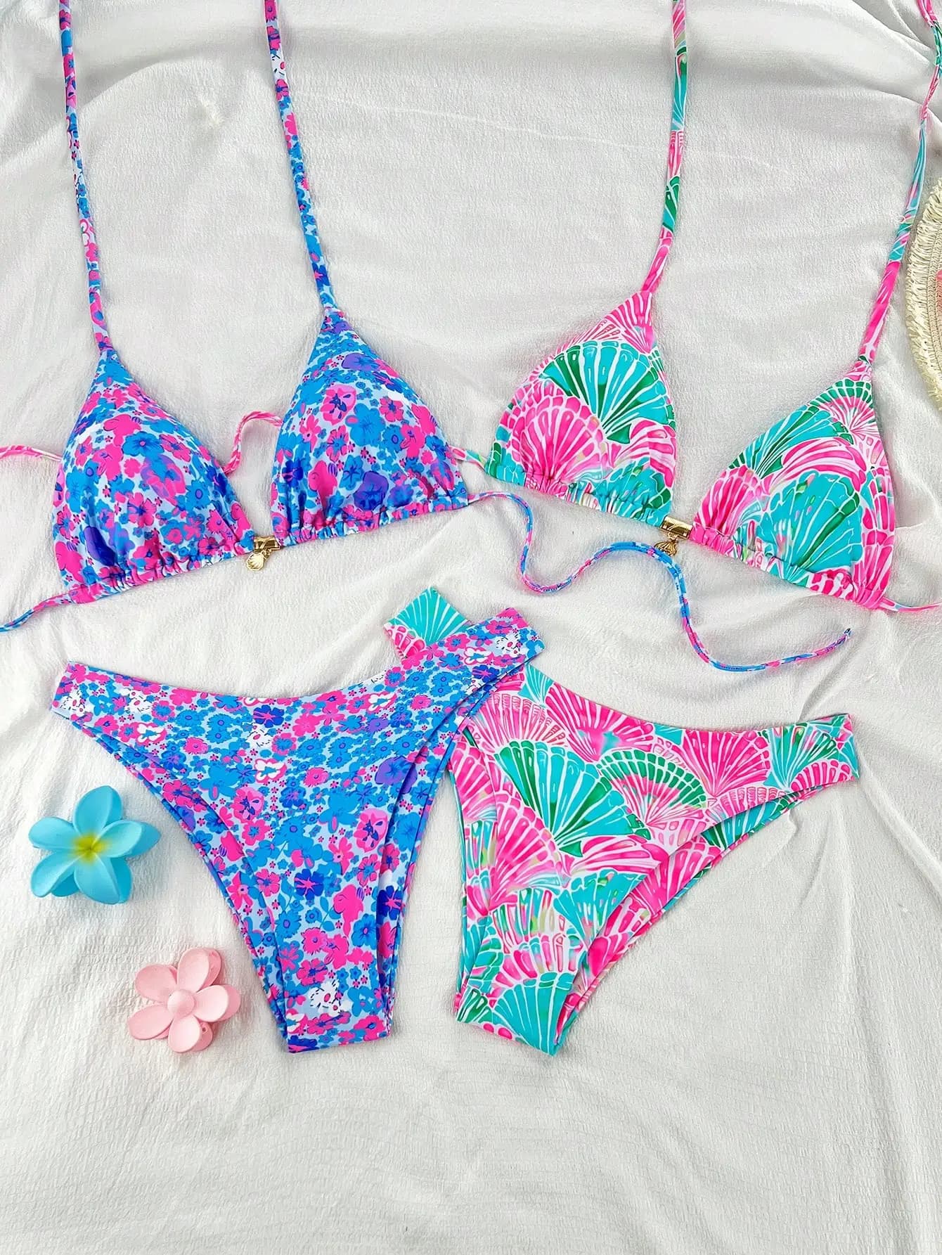 Costume da bagno bikini stampato dolce o piccante