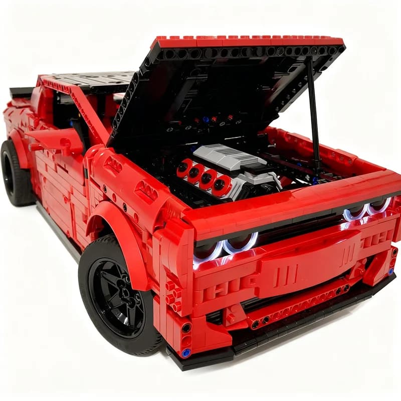 2499pcs MOC Technical RC Dodge Demon Model Building Blocks Architecture Christmas Gifts Toy Art Creative Birthday Idea Craft