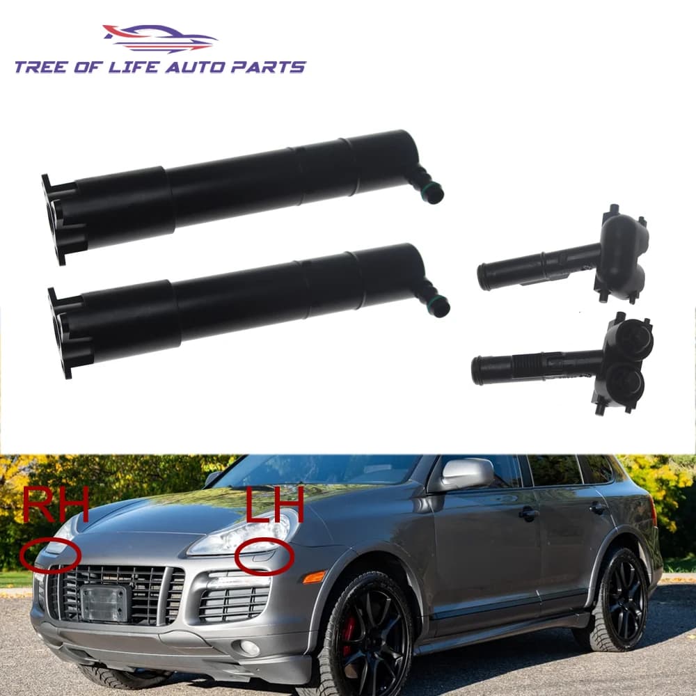 Copertura ugello lavafari paraurti anteriore destro e sinistro per Porsche Cayenne 955 2007 2008 2009 2010 3.0L 3.6L 4.8L