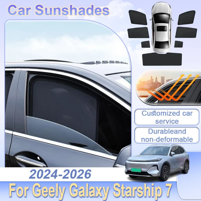 Tendina Parasole a Rete per Geely Galaxy Starship 7 EM-i P145 2024 2025 2026, Tendina Parasole Laterale Auto, Copertura Parabrezza, Accessori Auto